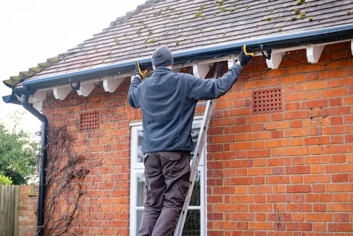 Checking a property's rain gutter